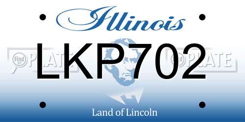 LKP702 Illinois License Plate