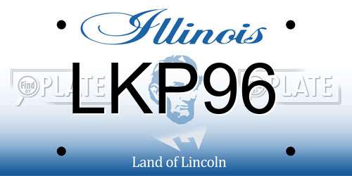 LKP96 Illinois License Plate
