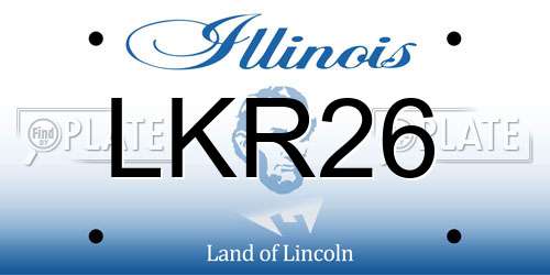 LKR26 Illinois License Plate