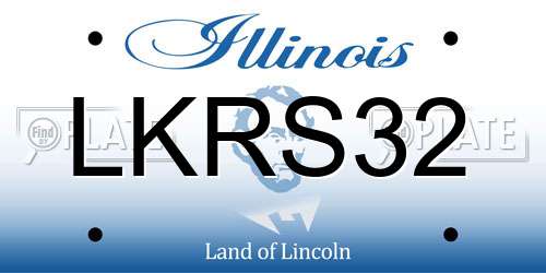 LKRS32 Illinois License Plate