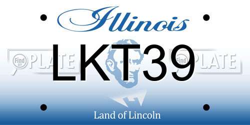 LKT39 Illinois License Plate