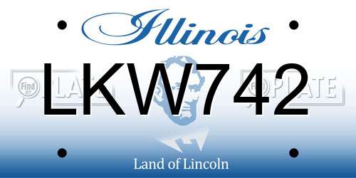 LKW742 Illinois License Plate