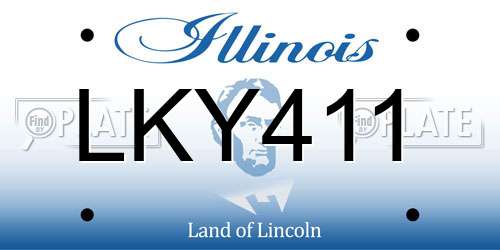 LKY411 Illinois License Plate