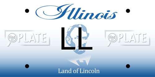 LL Illinois License Plate