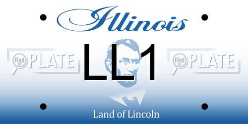 LL1 Illinois License Plate