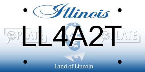 LL4A2T Illinois License Plate