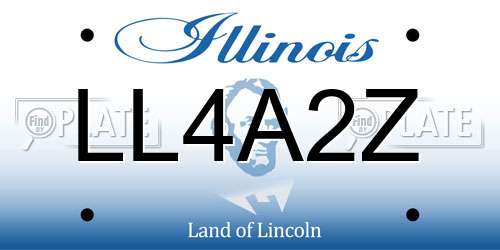 LL4A2Z Illinois License Plate