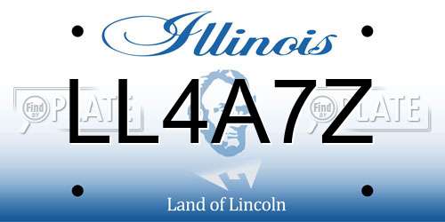 LL4A7Z Illinois License Plate