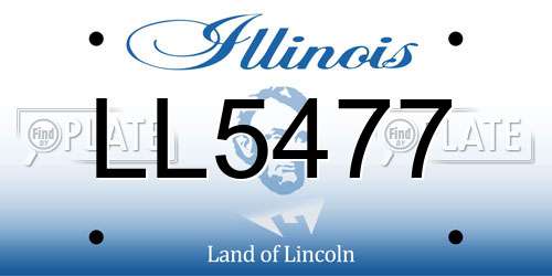 LL5477 Illinois License Plate