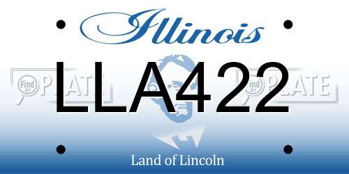 LLA422 Illinois License Plate