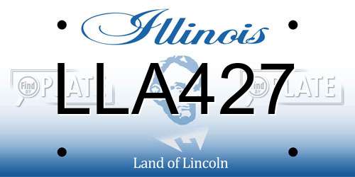 LLA427 Illinois License Plate