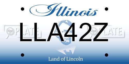 LLA42Z Illinois License Plate