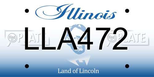 LLA472 Illinois License Plate