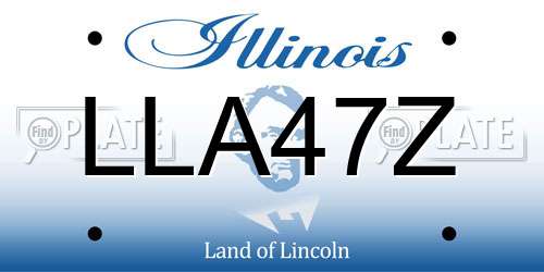 LLA47Z Illinois License Plate