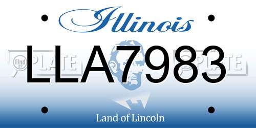 LLA7983 Illinois License Plate