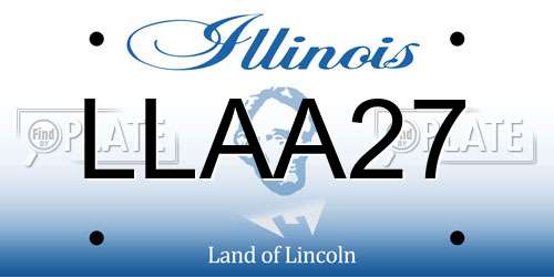 LLAA27 Illinois License Plate