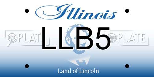 LLB5 Illinois License Plate