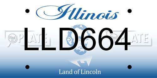 LLD664 Illinois License Plate