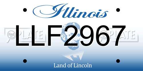 LLF2967 Illinois License Plate