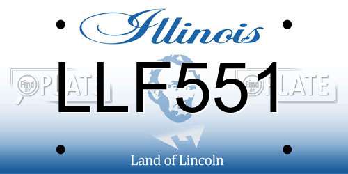 LLF551 Illinois License Plate