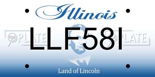 LLF58I Illinois License Plate