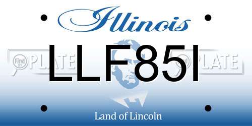 LLF85I Illinois License Plate
