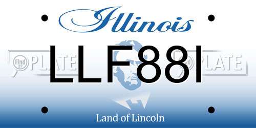 LLF88I Illinois License Plate