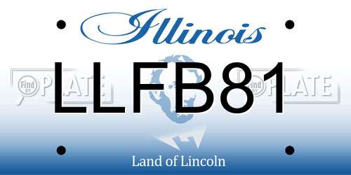 LLFB81 Illinois License Plate