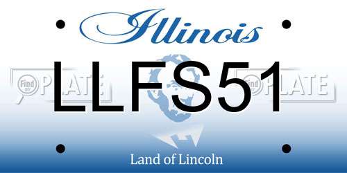 LLFS51 Illinois License Plate