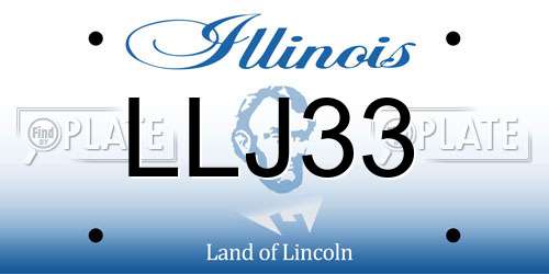 LLJ33 Illinois License Plate