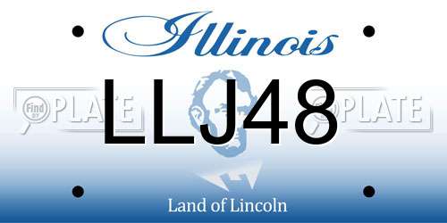 LLJ48 Illinois License Plate