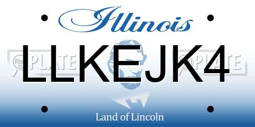LLKEJK4 Illinois License Plate