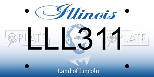 LLL311 Illinois License Plate