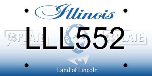 LLL552 Illinois License Plate