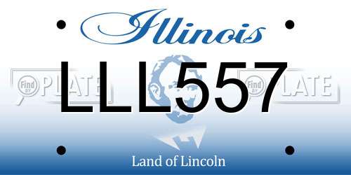 LLL557 Illinois License Plate