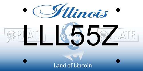 LLL55Z Illinois License Plate