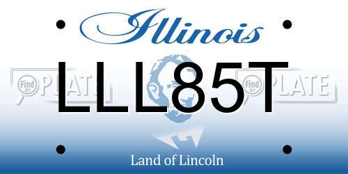 LLL85T Illinois License Plate