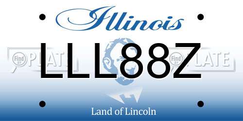 LLL88Z Illinois License Plate