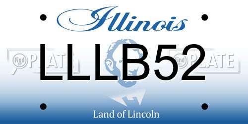 LLLB52 Illinois License Plate