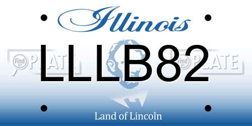 LLLB82 Illinois License Plate