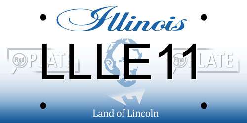 LLLE11 Illinois License Plate