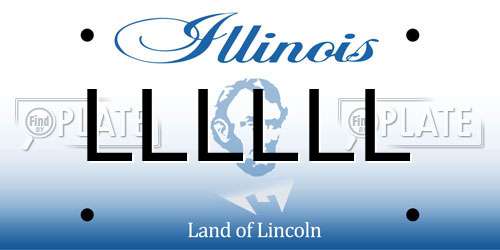 LLLLLL Illinois License Plate