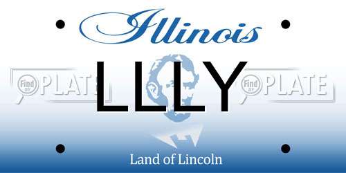 LLLY Illinois License Plate