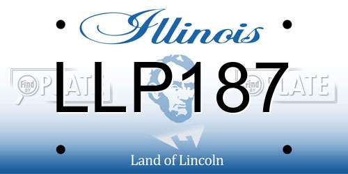 LLP187 Illinois License Plate