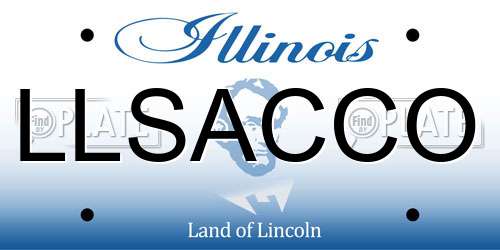 LLSACCO Illinois License Plate