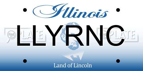 LLYRNC Illinois License Plate