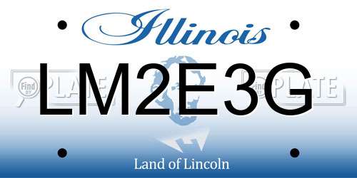 LM2E3G Illinois License Plate