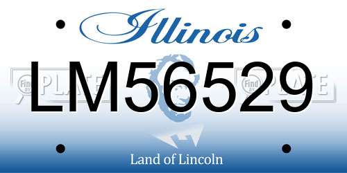 LM56529 Illinois License Plate