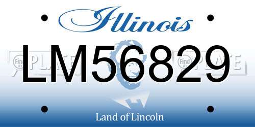 LM56829 Illinois License Plate
