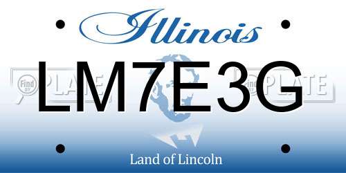 LM7E3G Illinois License Plate